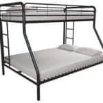 Twin-Over-Full Bunk Bed with Metal Frame and Ladder