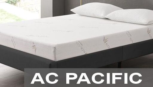 AC Pacific Soft Aloe Collection 8 Inch Luxury Soft Bedroom Aloe Vera Extract Infused Fabric Covered Memory Foam Mattress