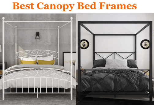canopy bed queen white