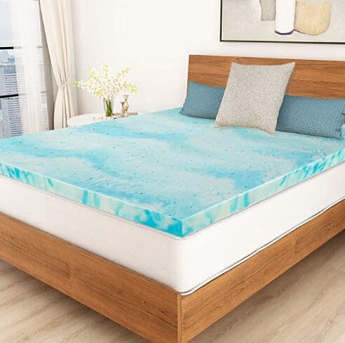 Polar Sleep Ventilated Design CertiPUR-US Certified 3 Inch Gel Swirl Memory Foam Mattress Topper