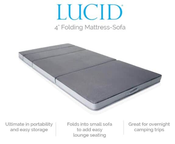 lucid queen size folding mattress