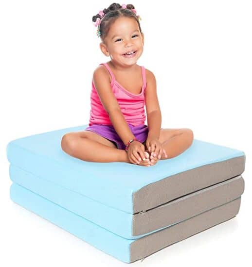 Milliard Toddler Nap Mat Tri Folding Mattress with Washable Cover (24 inches x 57 inches x 3 inches) and Carry Case