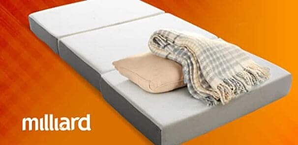 milliard tri folding mattress reviews